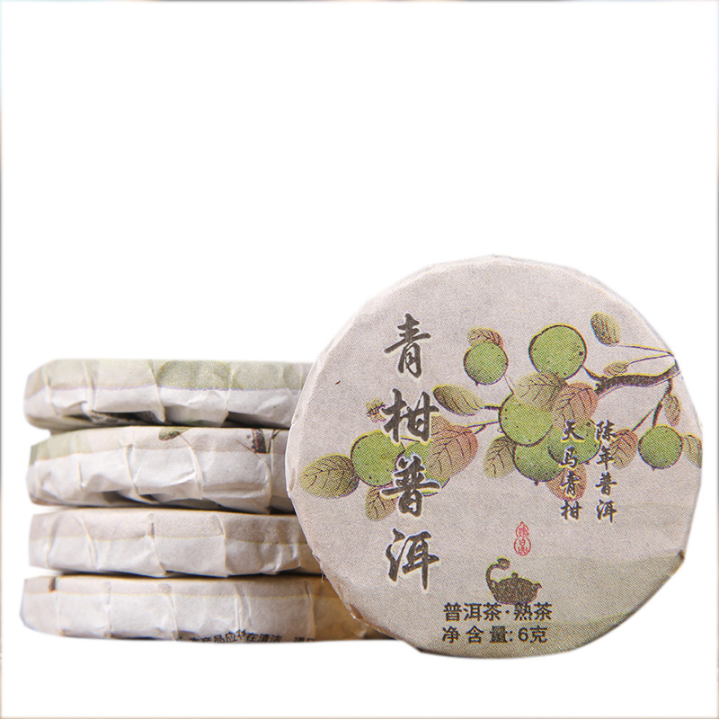 Yunnan Pu'er Tea Xin Hui Xiao Qing Gan Orange Peel Pu'er Shou Cha Small Round Cake