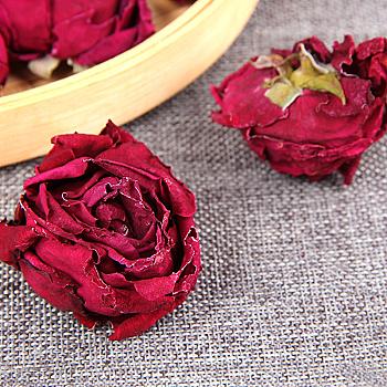 Yunnan Dark Red Rose Flower Freeze-Dried Rose Flower Tea, Double-Petaled