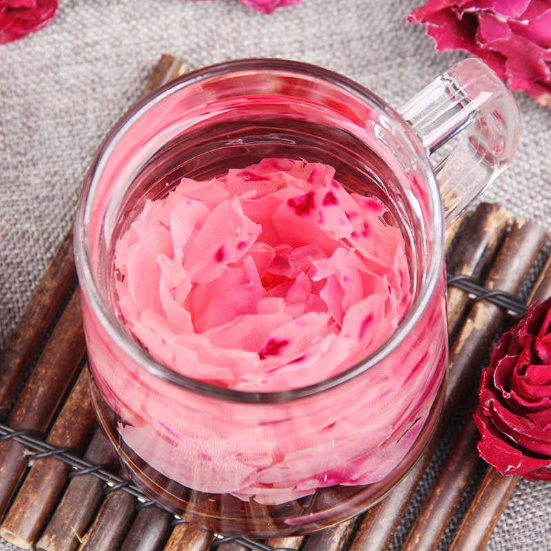 Yunnan freeze-dried rose, dark red rose flower tea, edible flower petals, canned.