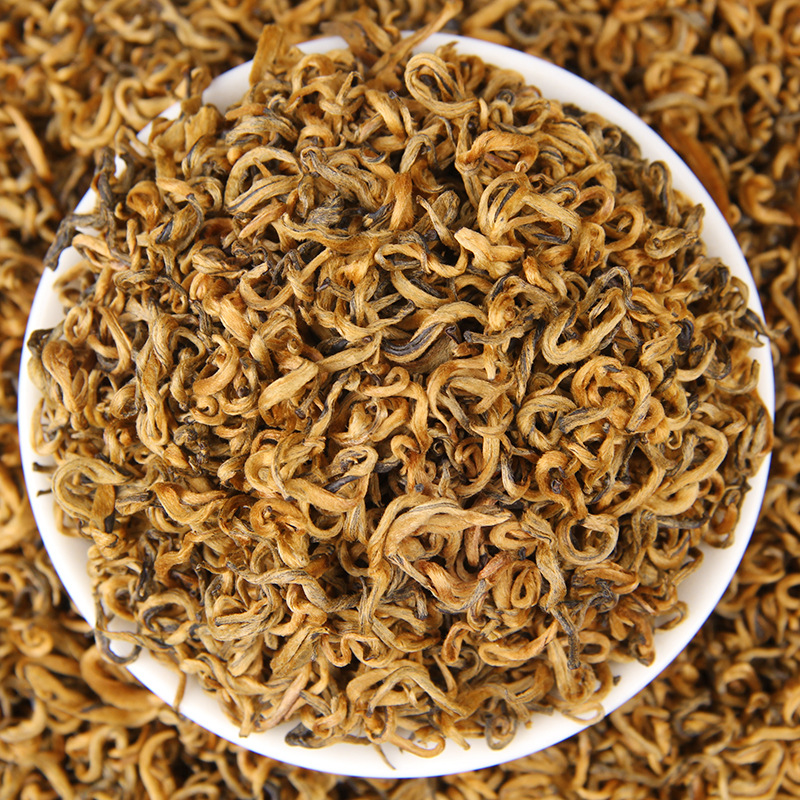 Yunnan Black Tea, Large-Leaf Dian Hong Tea, Honey-Scented Golden Buds, Honey-Scented Golden Silk Dian Hong Tea, Processed Black Tea, Free Shipping, Wholesale