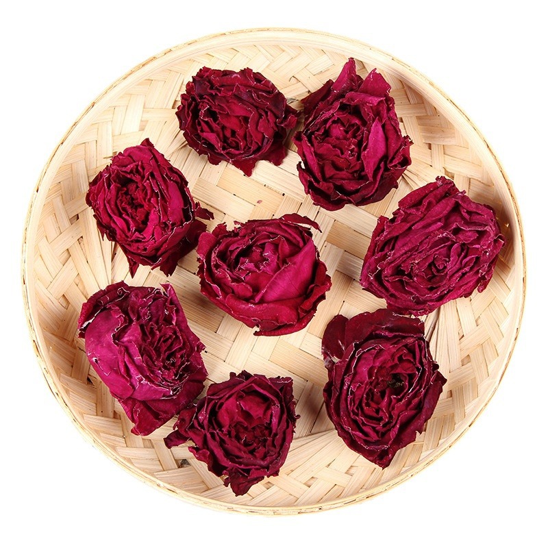 云南墨红玫瑰花冠冻干玫瑰花茶重瓣