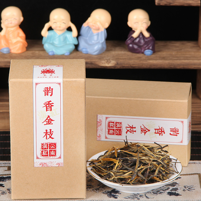 Yunnan Phoenix Red Tea, Dian Hong Gongfu Pine Needle Red Tea, 90g Boxed