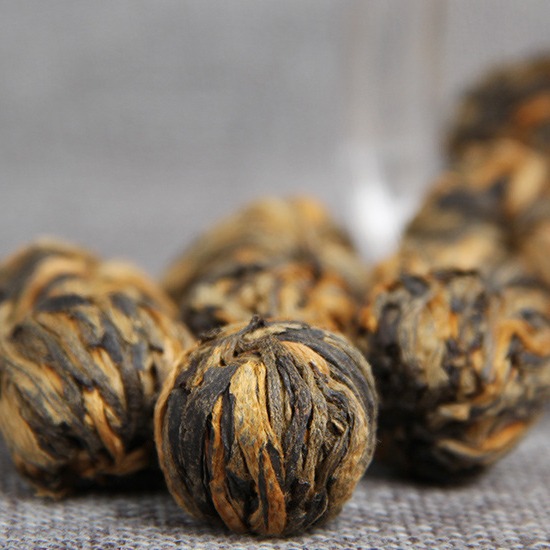 Yunnan Small Can Dianhong Black Tea, Handcrafted Red Tea Small Golden Balls 60g