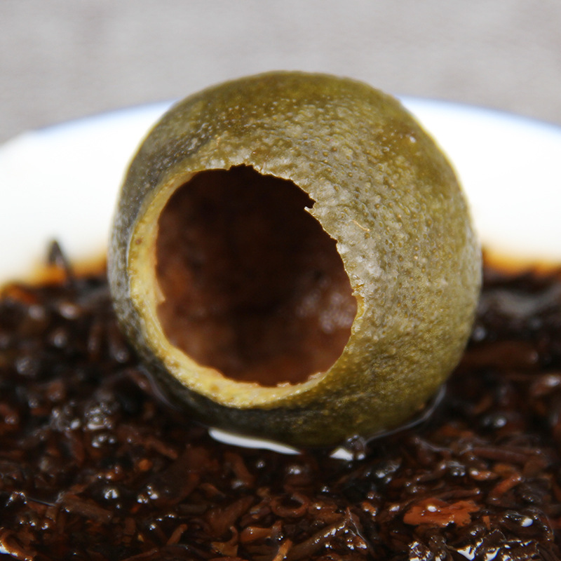 Yunnan Pu'er Tea, Xinhui Specialty Dried Citrus Peel, Imperial Small Green Citrus