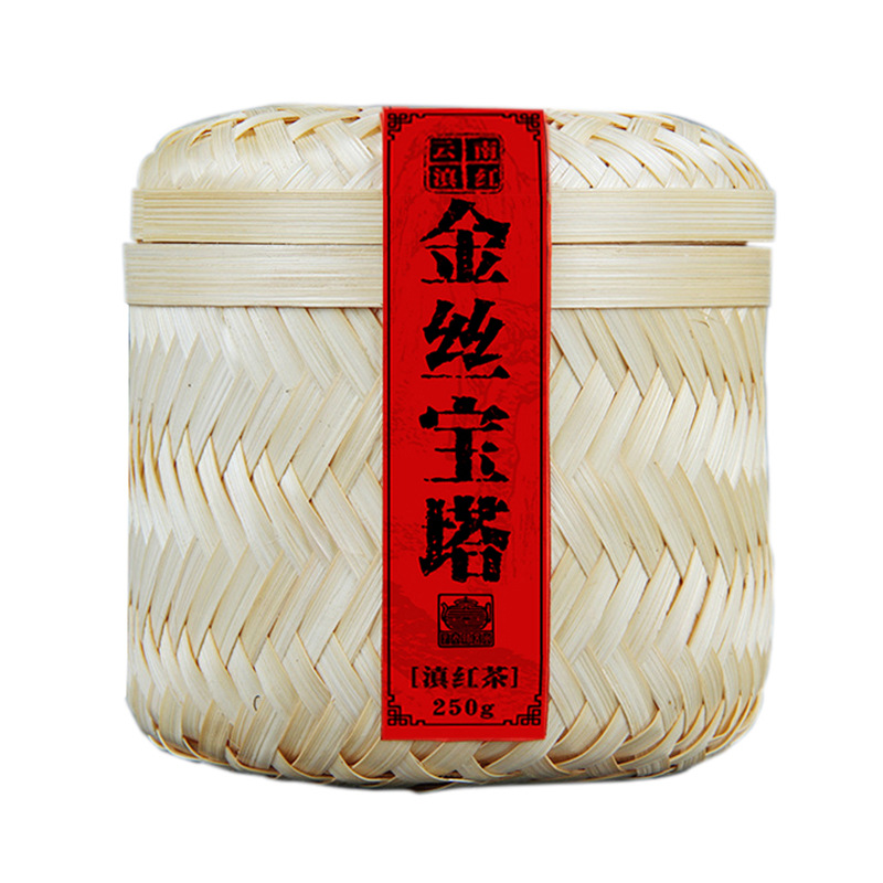 Yunnan Phoenix Qing Hong Cha Golden Silk Treasure Tower Handcrafted Golden Bud Honey Aroma 250g