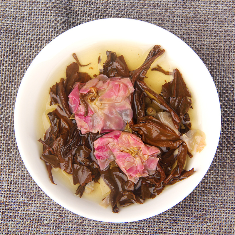 Rose black tea tuocha cake Yunnan Dian Hong tea sweet rose flower tea small tuocha flower tea wholesale