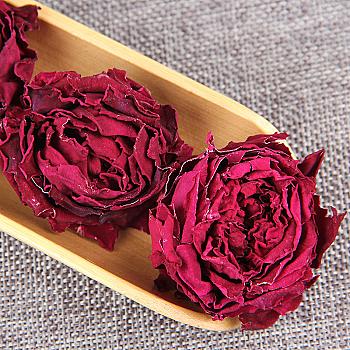 Yunnan Dark Red Rose Flower Freeze-Dried Rose Flower Tea, Double-Petaled