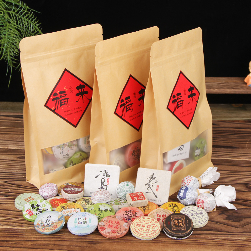 30 kinds of tea combinations: Pu-erh tea (raw and ripe), black tea, white tea, Iceland tea, flavored tea