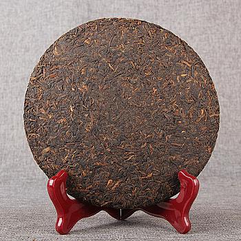 Pu'er tea old tree tea, Lao Ban Zhang old tree Pu'er tea pure material cake, Pu'er old tree ripe tea 357g