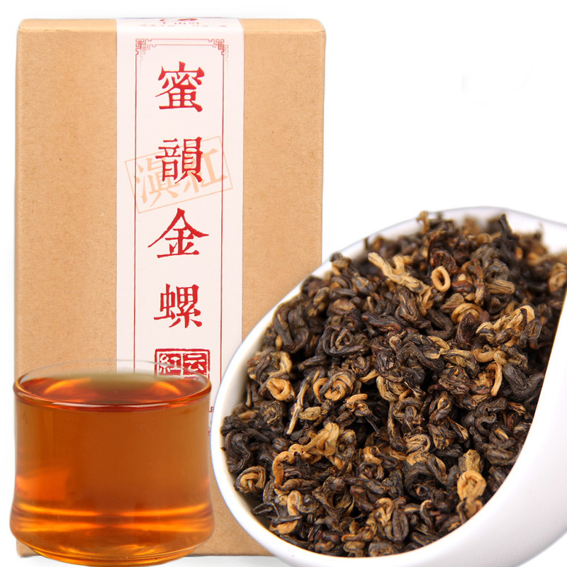 Yunnan Dian Hong Tea Early Spring Kung Fu Tea Honey Aroma Golden Spirals 200g