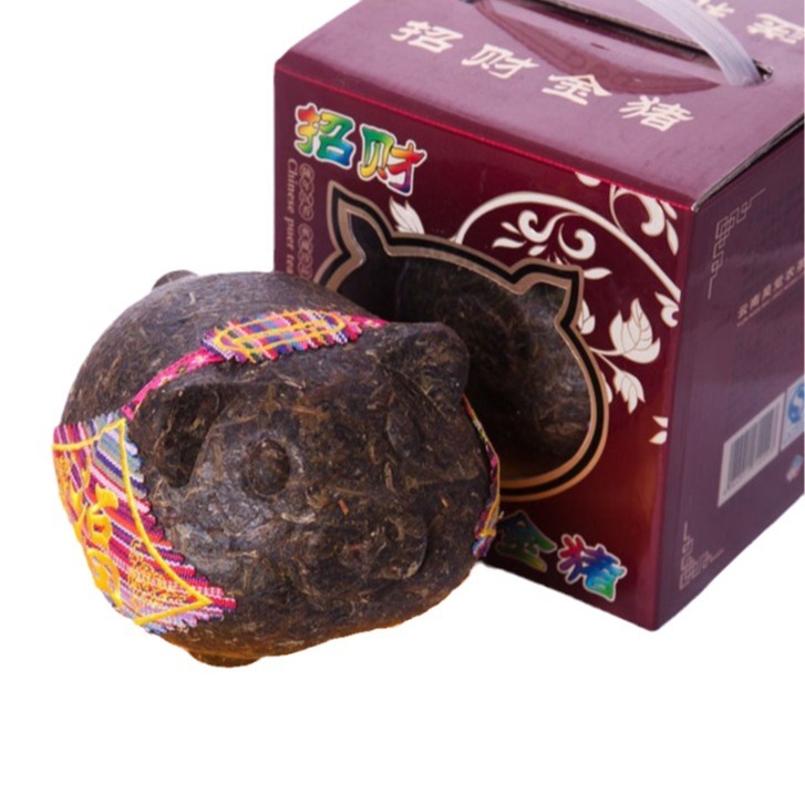 Pu'er processed tea crafts, tea sculptures, decorative ornaments, golden pig tea plaque pendants