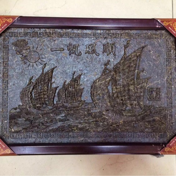 Pu'er artisanal tea carvings, craft pendants, large-scale tea plaques