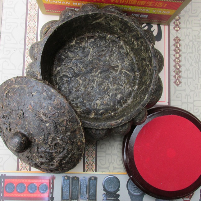 Pu'er tea, tea crafts, Golden Pumpkin Longevity, Pu'er gift packaging, tea gift box.