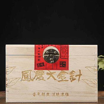 Yunnan Phoenix Ancient Tree Dianhong Black Tea Large Golden Needle Golden Bud Wooden Box Rich Aroma 500g