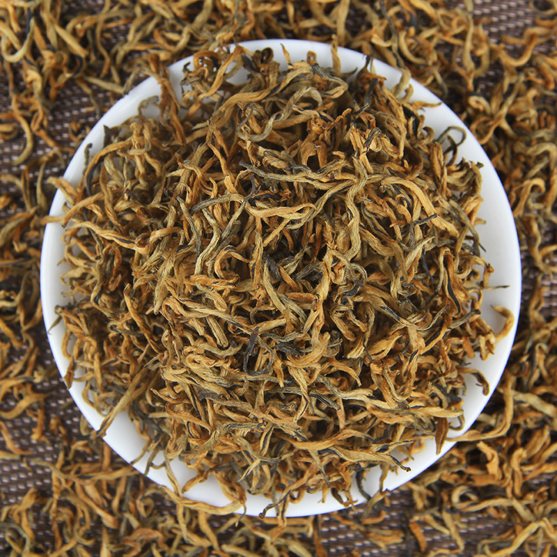 Yunnan Fenqing Dianhong Black Tea Banqi Golden Bud Tea, Golden Silk, Rich Aroma, 500g