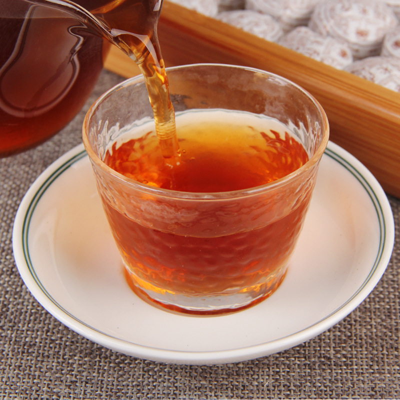 Yunnan MengHai Pu'er Tea, Ripe Tea, Mu Zhi Sticky Rice Tuo, Mini Sticky Rice Fragrant Tuo