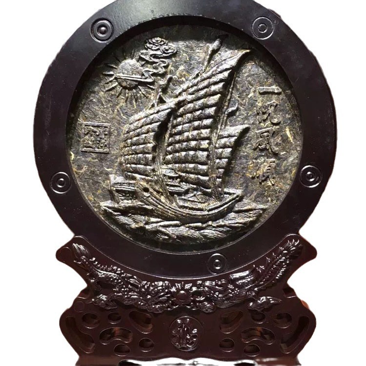 Pu'er tea, artisanal tea carving, dragon and phoenix base, 3kg